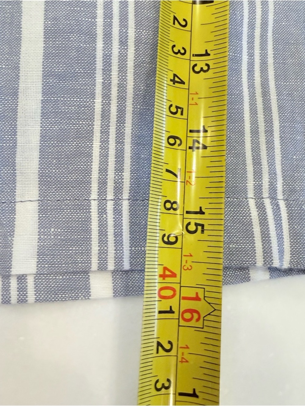 Club Monaco Men’s Jax Shorts Linen Blend Blue White Sz 33 NWT - Picture 9 of 16